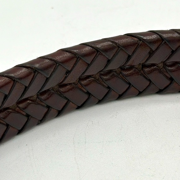 Coach vintage brown braided belt with brass buckle, size 36 - Picture 5 of 6